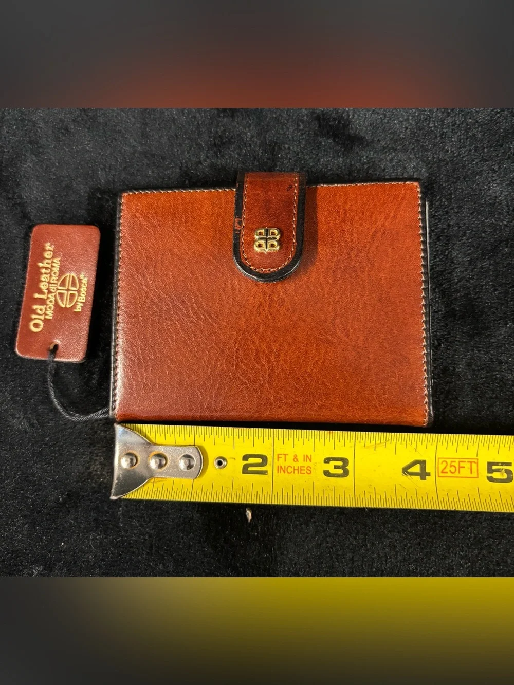Bosca Old Leather Moda di Roma ID Wallet Brown Hand Stained Leather USA Made